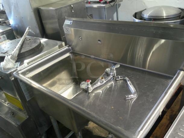 BRAND NEW Single Bay Stainless Steel Sink With Faucet - Image 1 of 3