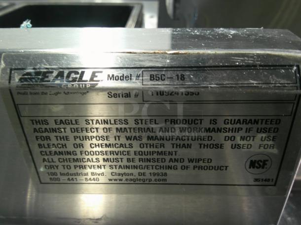 WOW NICE Eagle Group B5C-18 3 Bowl Under Bar Sink With Two 13" Drainboards and Splash Mount Faucet 60" Long - Image 3 of 3