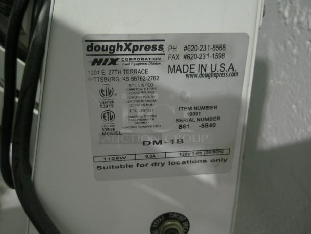 LIKE NEW DoughXpress DM-18-120 Manual Pizza Dough Press, Heated Upper Aluminum Plate, 120 V - Image 5 of 5