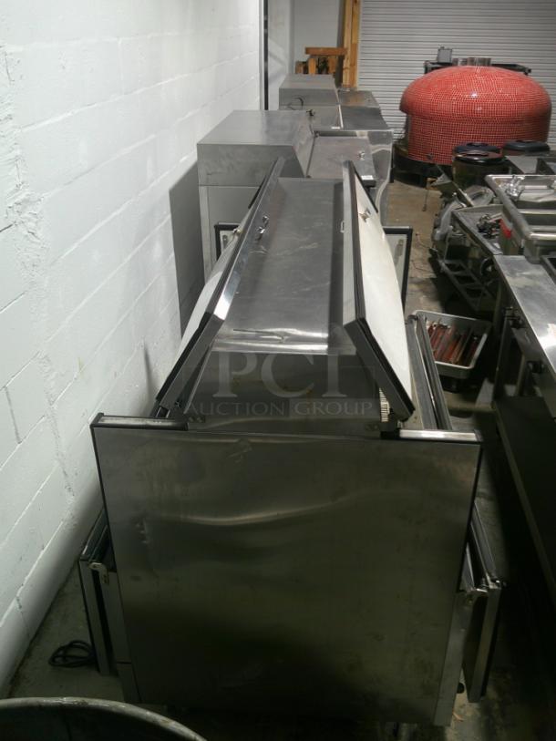 WOW NICE WORKING True TMC-58-S-DS 58 1/4" 2 Sided Milk Cooler DOUBLE DOOR with Stainless Steel Exterior and Aluminum Interior - Image 3 of 8