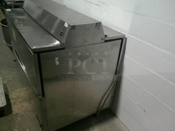 WOW NICE WORKING True TMC-58-S-DS 58 1/4" 2 Sided Milk Cooler DOUBLE DOOR with Stainless Steel Exterior and Aluminum Interior - Image 5 of 8