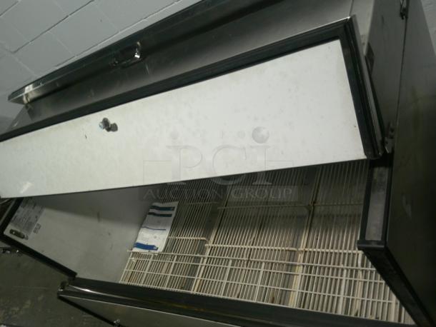 WOW NICE WORKING True TMC-58-S-DS 58 1/4" 2 Sided Milk Cooler DOUBLE DOOR with Stainless Steel Exterior and Aluminum Interior - Image 7 of 8