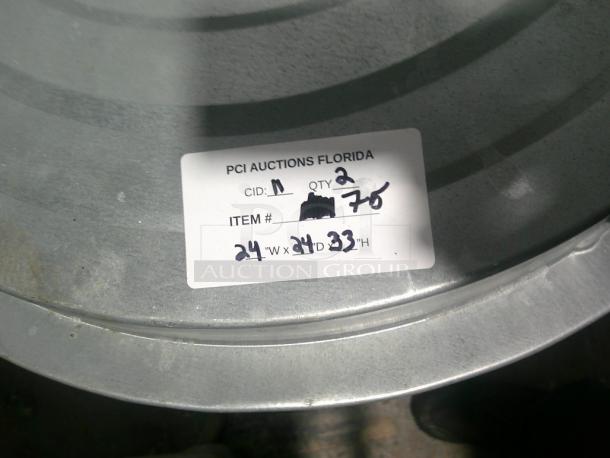 NICE Vintage Galvanized Metal Garbage Cans w/ Lids - Image 3 of 3