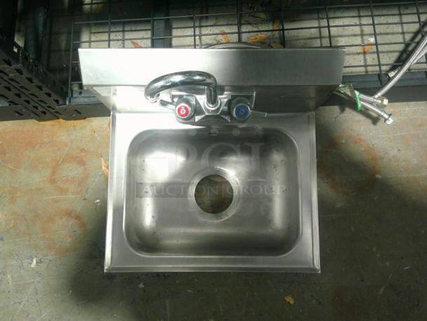 BRAND NEW Stainless Handwashing Sink w/ Faucet - Image 1 of 3