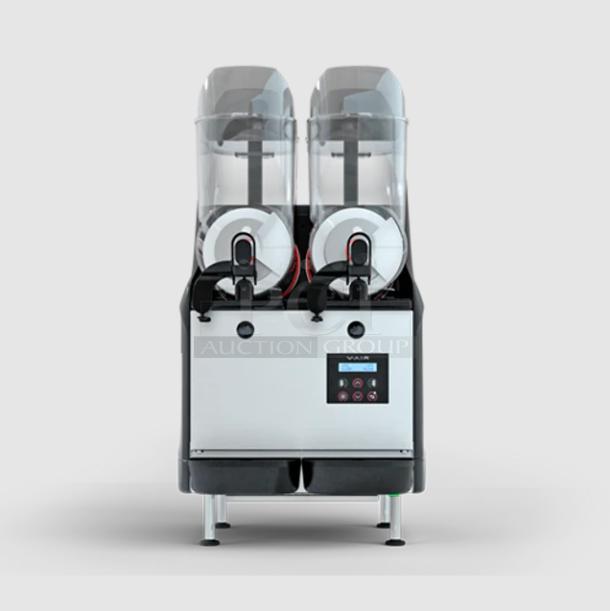 WOW, MANUFACTURER DEMO FLOOR MODEL- V-Air 2 Frozen Drink Slushy Machine, Two Flavors! - Image 1 of 7