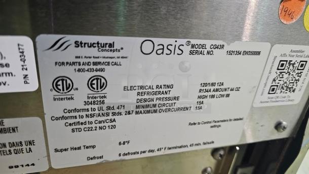 Structural Concepts Oasis Display Cooler. - Image 4 of 5