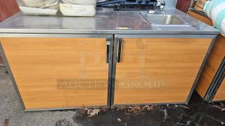 Subway Work Table w/ Sink. Contents on top are not included.
