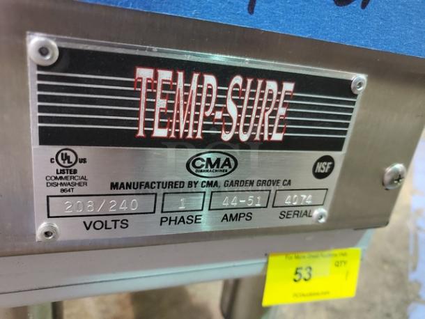 CMA Dishmachines Temp-Sure, 12,000 Watt Electric Booster Heater For Dump And Fill Style Dishwashers - Image 3 of 7