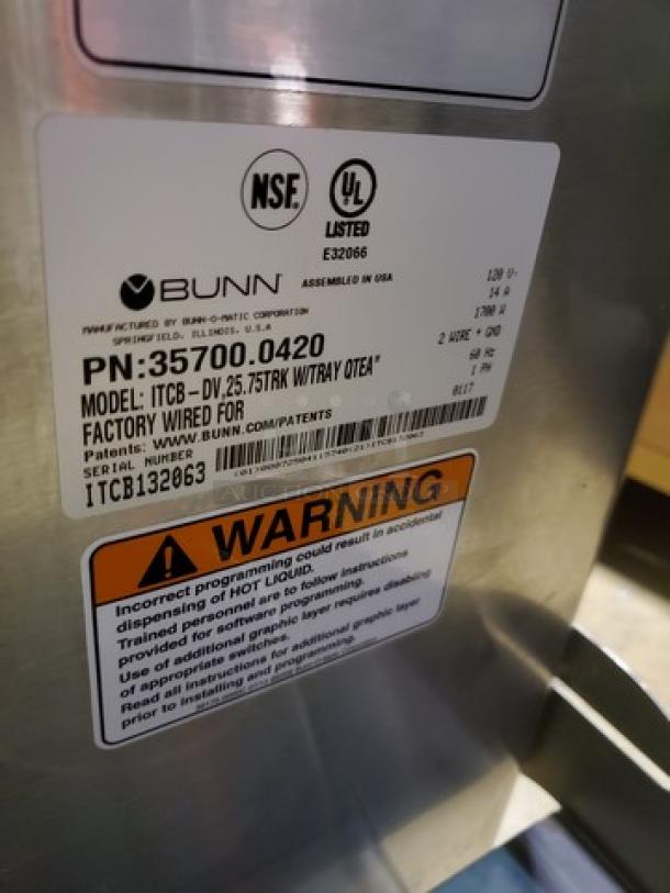 Bunn ITCB-DV Infusion Series Tea & Coffee Brewer - Image 3 of 4