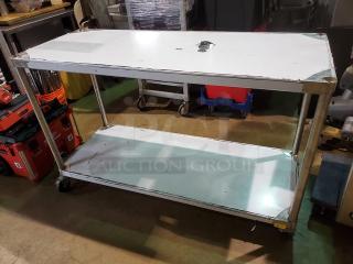 Mobile Stainless Steel Cart/ Work Table.