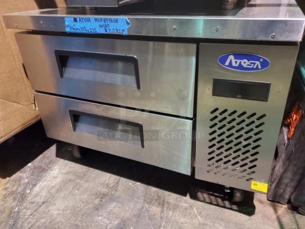 Atosa MGF8448GR — 36″ Refrigerated Chef Base on Casters - Image 1 of 7