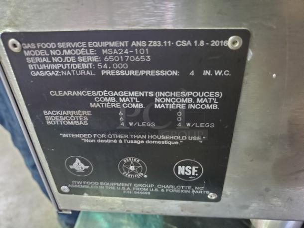 Vulcan MSA24-101 24" Countertop Natural Gas Griddle. One Knob needs repaired (Shown in pictures) - Image 7 of 9