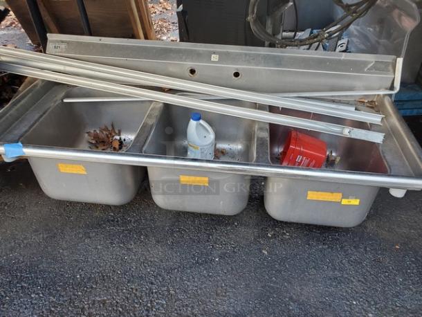 Stainless Steel 3 Compartment Sink. *Legs available* - Image 1 of 1