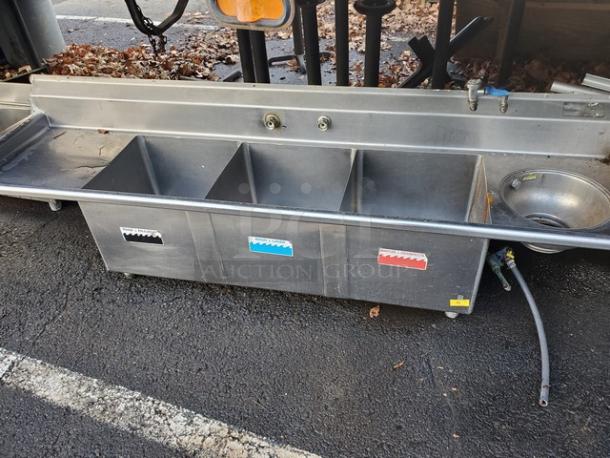 Stainless Steel 3 Compartment Sink. *Legs available* - Image 1 of 1