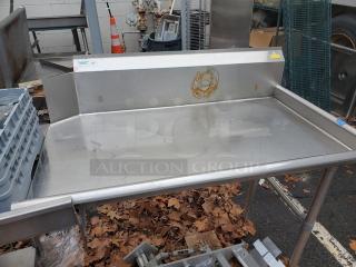 Regency 16 Gauge 4' Clean Dish Table - Right Drainboard