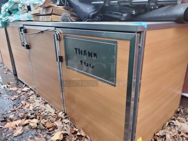 3 Section Storage/ Work Counter/ Waste Receptacle - Image 1 of 3