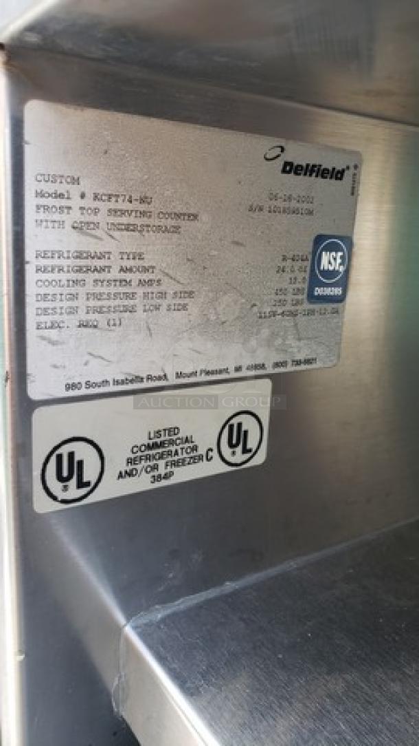 Delfield Custom Frost Top Serving Counter w/ Open Understorage - Image 4 of 4