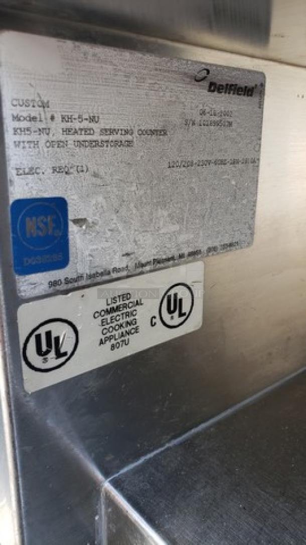 Delfield Custom Heated Serving Counter w/ Open Understorage - Image 4 of 4