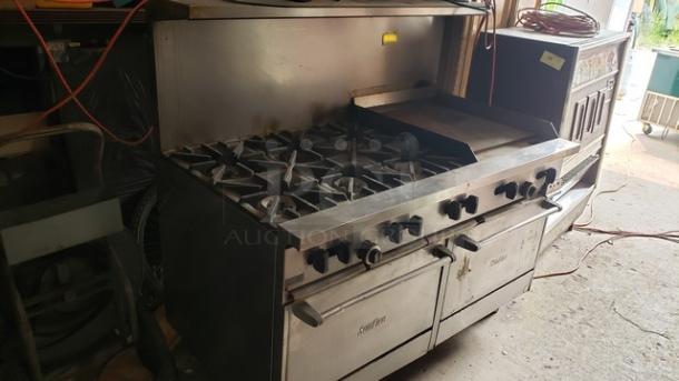 Garland SunFire Series Natural Gas 6 Burner Gas Range with 24" Griddle and Two Standard Ovens - Image 1 of 6