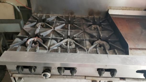 Garland SunFire Series Natural Gas 6 Burner Gas Range with 24" Griddle and Two Standard Ovens - Image 2 of 6