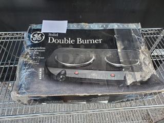 Countertop Solid Double Burner. Electric