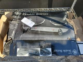 Countertop Solid Double Burner. Electric