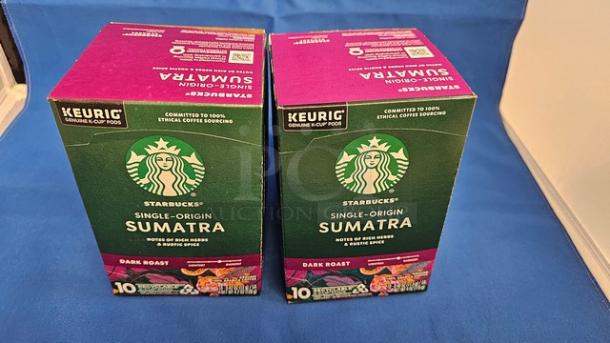 Lot of 10 Starbucks, Sumatra Dark Roast K-Cup Coffee Pods, 10 Count K Cups (10xBid) - Image 3 of 3