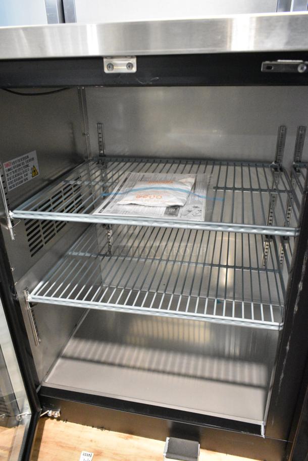 BRAND NEW SCRATCH AND DENT! 2024 Migali C-BB60G-HC Stainless Steel Commercial 2 Door Back Bar Cooler Merchandiser. 115 Volts, 1 Phase. Serial 595864913. Tested and Working! - Image 4 of 7