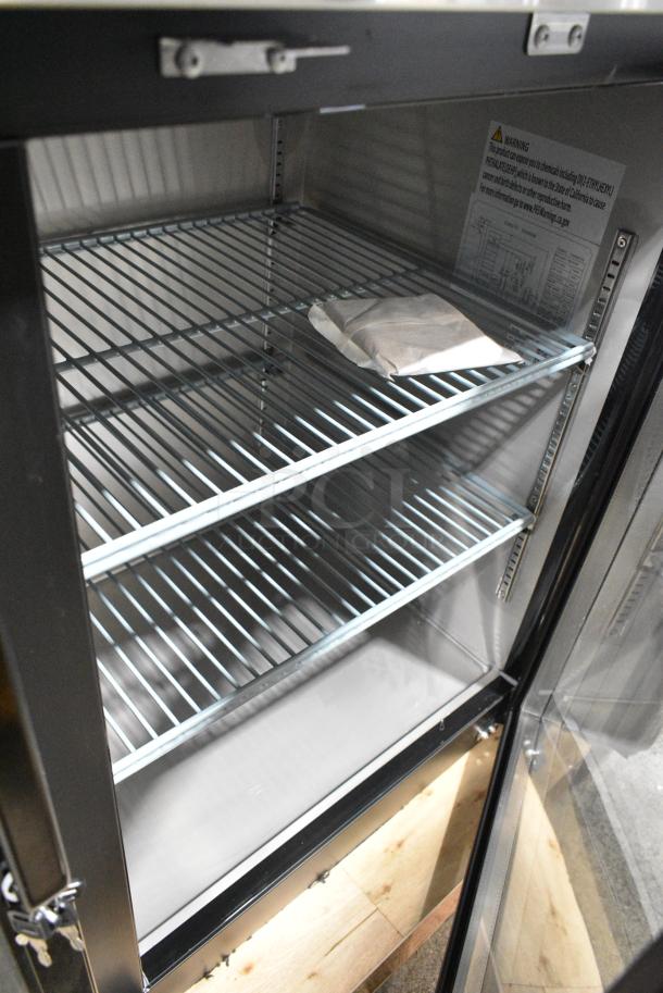 BRAND NEW SCRATCH AND DENT! 2024 Migali C-BB60G-HC Stainless Steel Commercial 2 Door Back Bar Cooler Merchandiser. 115 Volts, 1 Phase. Serial 9652332606777. Tested and Working! - Image 5 of 7