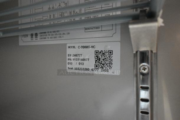 BRAND NEW SCRATCH AND DENT! 2024 Migali C-BB60G-HC Stainless Steel Commercial 2 Door Back Bar Cooler Merchandiser. 115 Volts, 1 Phase. Serial 9652332606777. Tested and Working! - Image 6 of 7