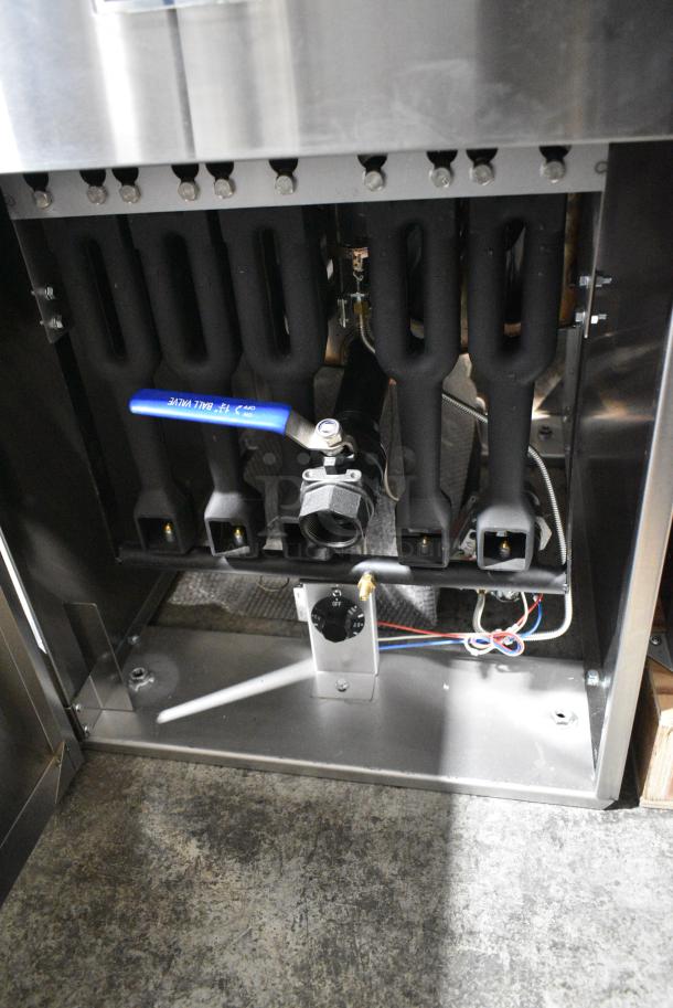 BRAND NEW SCRATCH AND DENT! 2024 Migali C-F75-LP Stainless Steel Commercial Propane Gas Powered 75 Pound Capacity Deep Fat Fryer w/ 2 Metal Fry Baskets. 150,000 BTU. Serial C-F75-LP2404150006. Tested and Working! - Image 6 of 10