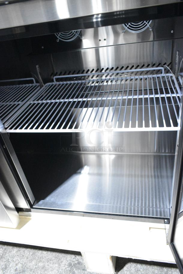 BRAND NEW SCRATCH AND DENT! 2024 Migali C-U72R-HC Stainless Steel Commercial 3 Door Undercounter Cooler. 150,000 BTU. Serial C-U72R-HC240422C008. Tested and Working! - Image 6 of 8