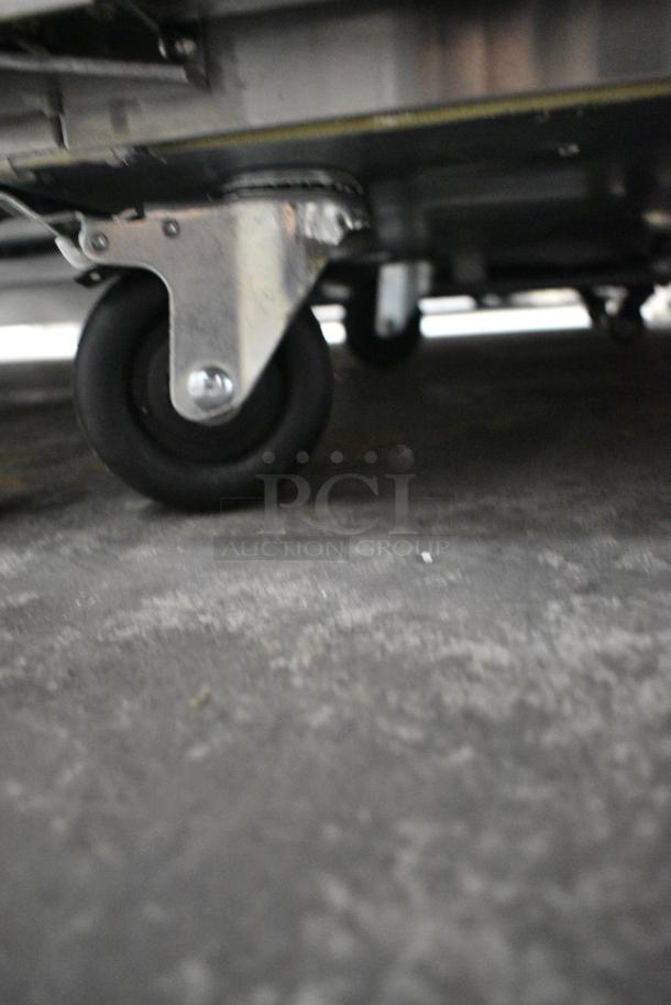 BRAND NEW SCRATCH AND DENT! 2024 Migali C-U72R-HC Stainless Steel Commercial 2 Door Reach In Cooler w/ Poly Coated Racks on Commercial Casters. 115 Volts, 1 Phase. Serial C-2R-HCN44T005. Tested and Working! - Image 4 of 7