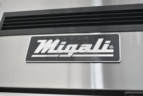 BRAND NEW SCRATCH AND DENT! 2024 Migali C-2FB-HC Stainless Steel Commercial 2 Door Reach In Freezer w/ Poly Coated Racks on Commercial Casters. 115 Volts, 1 Phase. Serial C-2FB-HCN6CT020. Tested and Working! - Image 3 of 7