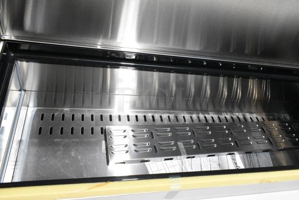 BRAND NEW SCRATCH AND DENT! 2024 Migali C-PP44-D-HC Stainless Steel Commercial Pizza Prep Table w/ 4 Drawers on Commercial Casters. 115 Volts, 1 Phase. Serial C-PP67-HCT03230814092T0036. Tested and Working! - Image 6 of 14