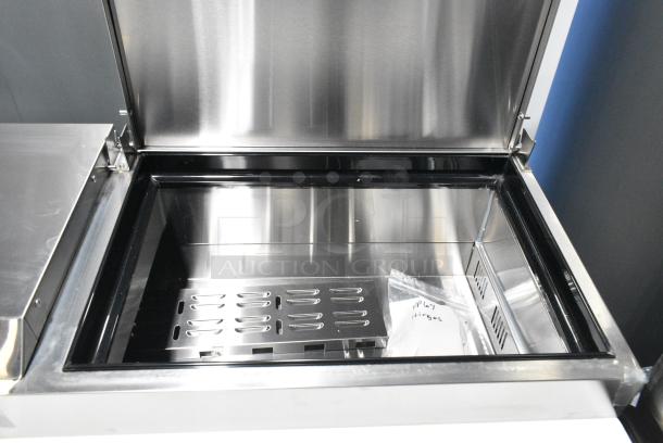 BRAND NEW SCRATCH AND DENT! 2024 Migali C-PP44-D-HC Stainless Steel Commercial Pizza Prep Table w/ 4 Drawers on Commercial Casters. 115 Volts, 1 Phase. Serial C-PP67-HCT03230814092T0036. Tested and Working! - Image 7 of 14