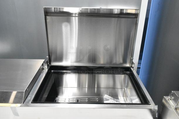 BRAND NEW SCRATCH AND DENT! 2024 Migali C-PP44-D-HC Stainless Steel Commercial Pizza Prep Table w/ 4 Drawers on Commercial Casters. 115 Volts, 1 Phase. Serial C-PP67-HCT03230814092T0036. Tested and Working! - Image 8 of 14