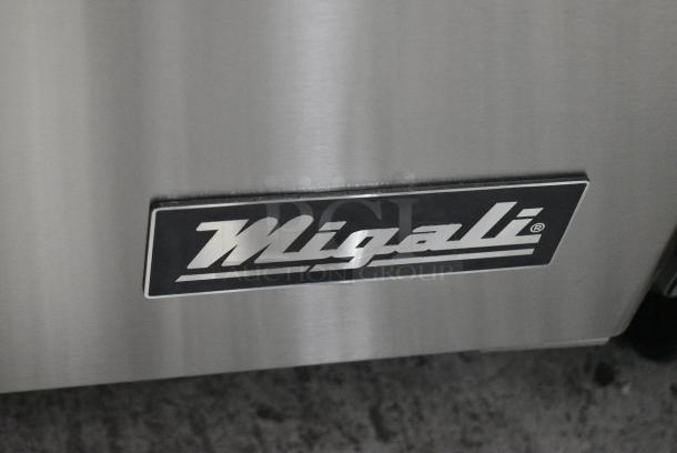 BRAND NEW SCRATCH AND DENT! 2023 Migali C-SP72-30BT-HC Stainless Steel Commercial Sandwich Salad Prep Table Bain Marie Mega Top on Commercial Casters. 115 Volts, 1 Phase. Serial C-SP72-30BT-H003231101092C0005. Tested and Working! - Image 5 of 14