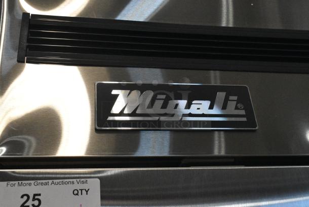 BRAND NEW SCRATCH AND DENT! 2023 Migali C-U72R-HC Stainless Steel Commercial 2 Door Reach In Cooler w/ Poly Coated Racks on Commercial Casters. 115 Volts, 1 Phase. Serial C-2RB-35-HC003230726092C0007. Tested and Working! - Image 4 of 8