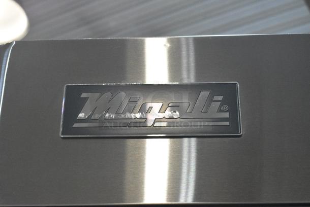 BRAND NEW SCRATCH AND DENT! 2024 Migali C-1R-HC Stainless Steel Commercial Single Door Reach In Cooler w/ Poly Coated Racks on Commercial Casters. 115 Volts, 1 Phase. Serial C-1R-HC240222C022. Tested and Working! - Image 3 of 6