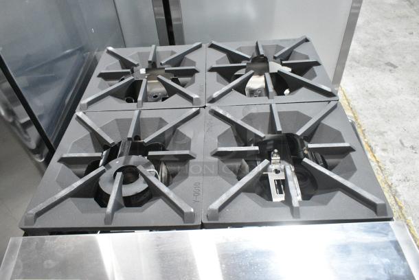 BRAND NEW SCRATCH AND DENT! 2024 Migali C-RO4B-NG Stainless Steel Commercial Natural Gas Powered 4 Burner Range w/ Oven. Serial C-RO4B-NG2404190005. - Image 8 of 9