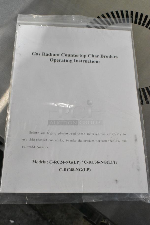 BRAND NEW SCRATCH AND DENT! 2023 Migali C-RC48 Stainless Steel Commercial Countertop Gas Powered Charbroiler Grill. Serial C-RB48-NGUSB100317022500920004. - Image 10 of 11