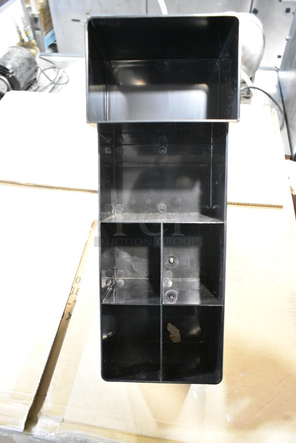 BRAND NEW SCRATCH AND DENT! Black Poly Multi Compartment Bin - Image 2 of 5