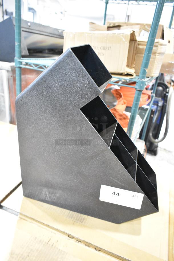 BRAND NEW SCRATCH AND DENT! Black Poly Multi Compartment Bin - Image 3 of 5