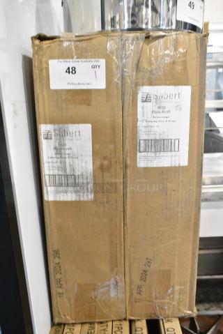 BRAND NEW SCRATCH AND DENT! Sabert 9632 Plain Kraft Extra Large Catering Tray and Cover