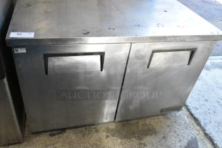 2017 True TUC-48-LP-HC Stainless Steel Commercial 2 Door Undercounter Cooler on Commercial Casters. 115 Volts, 1 Phase. Tested and Powers On But Does Not Get Cold