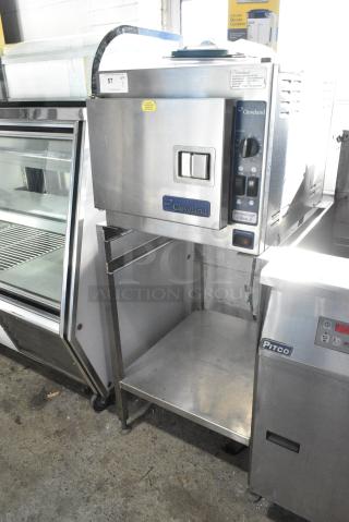 Cleveland 21CET8208WALNP SteamCraft Ultra 3 Stainless Steel Commercial Electric Powered Single Deck Steam Cabinet on Stand. 208/240 Volts, 1/3 Phase.