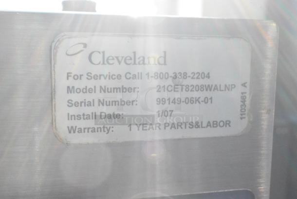 Cleveland 21CET8208WALNP SteamCraft Ultra 3 Stainless Steel Commercial Electric Powered Single Deck Steam Cabinet on Stand. 208/240 Volts, 1/3 Phase. - Image 6 of 6