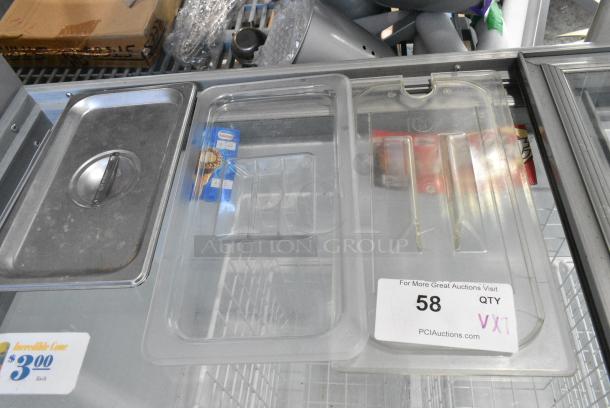 ALL ONE MONEY! Lot of 7 Various Drop In Bin Lids and Green Poly Lid. - Image 5 of 5