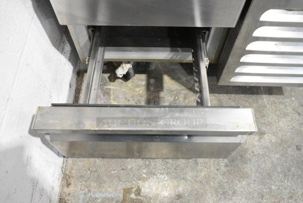 Southbend Stainless Steel Commercial Natural Gas Powered Charbroiler Grill w/ 2 Drawers and Back Splash on Commercial Casters. - Image 7 of 8
